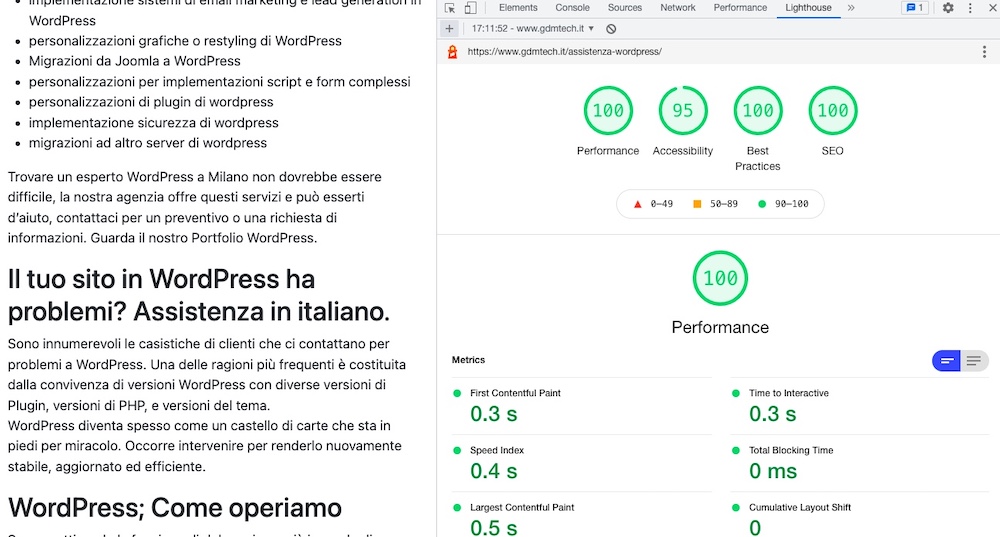 Ecco come ho fatto ad ottenere 100 nel Report di Lighthouse