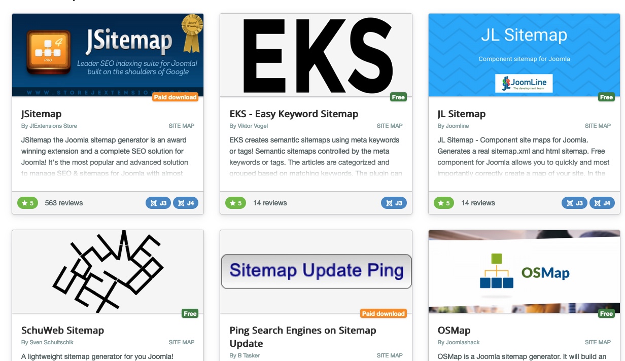 Sitemap in Joomla ecco come fare