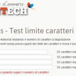 Testare limite caratteri annunci adwords - Adwords AD limit tester